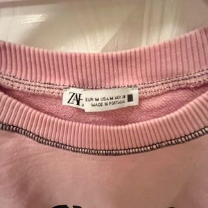 ZARA SHORT SLEEVE SWEATERSHIRT